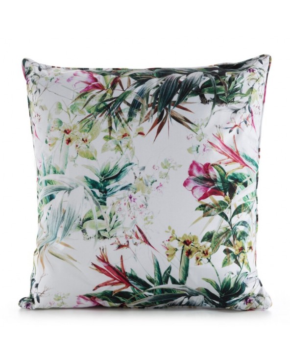 Poszewka ogrodowa 45x45 Garden 31A biała/zielona Eurofirany