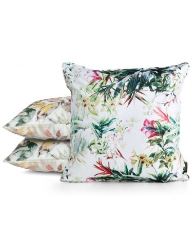 Poszewka ogrodowa 45x45 Garden 31A biała/zielona Eurofirany