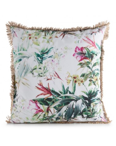 Poszewka ogrodowa 45x45 Garden 31B biała/zielona Eurofirany