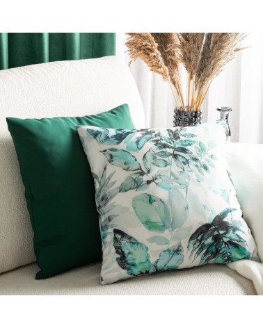 Poszewka ogrodowa 45x45 Garden 2 biała/zielona Eurofirany