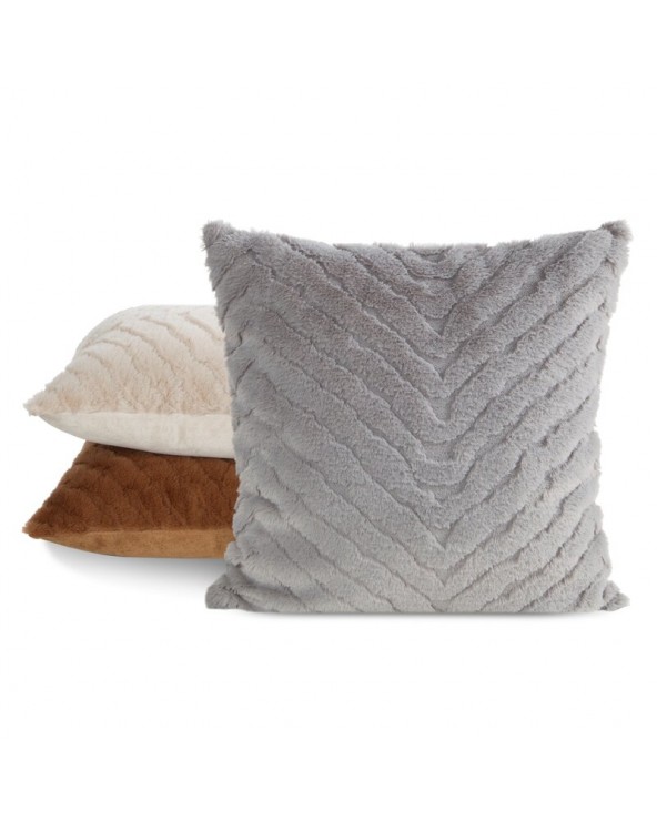 Poszewka futrzana 45x45 Kate ciemnobeżowa Eurofirany