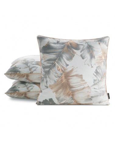 Poszewka velvet 45x45 Layla 2 srebrna/szara Eurofirany