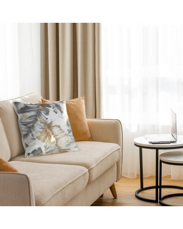 Poszewka velvet 45x45 Layla 2 srebrna/szara Eurofirany