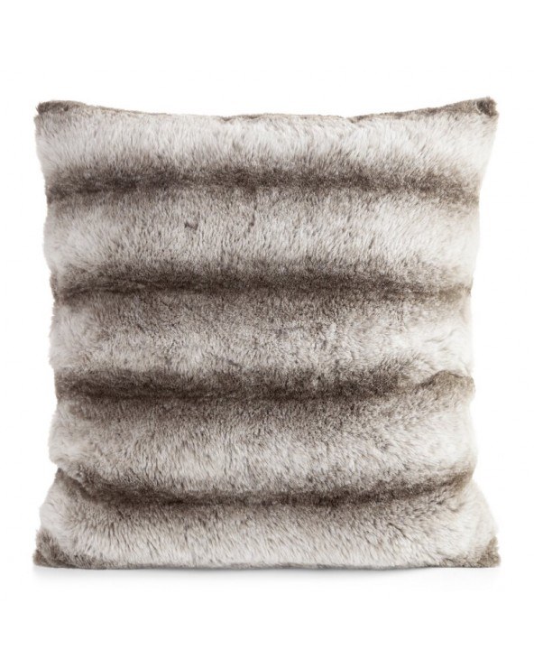 Poszewka futrzana 45x45 Lucy ciemnobrązowa Eurofirany