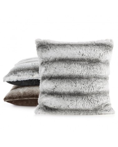 Poszewka futrzana 45x45 Lucy ciemnobrązowa Eurofirany