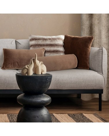 Poszewka futrzana 45x45 Lucy ciemnobrązowa Eurofirany