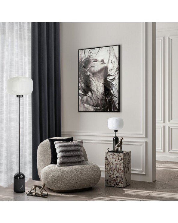 Poszewka futrzana 45x45 Lucy stalowa Eurofirany