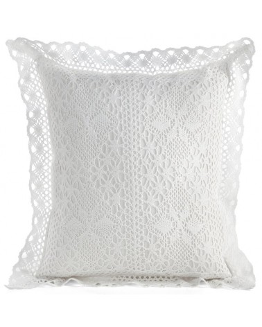 Poszewka ażurowa koronka 40x40 Megan biała Eurofirany