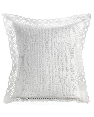 Poszewka ażurowa koronka 40x40 Mirella biała Eurofirany