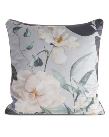 Poszewka velvet 45x45 Rosita 1 srebrna/kremowa Eurofirany