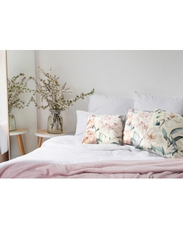 Poszewka velvet 45x45 Rosita 1 srebrna/kremowa Eurofirany