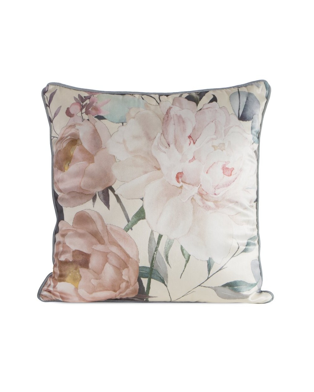 Poszewka velvet 45x45 Rosita 2 kremowa/różowa Eurofirany