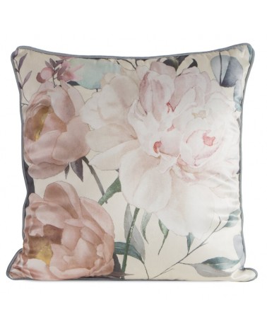 Poszewka velvet 45x45 Rosita 2 kremowa/różowa Eurofirany