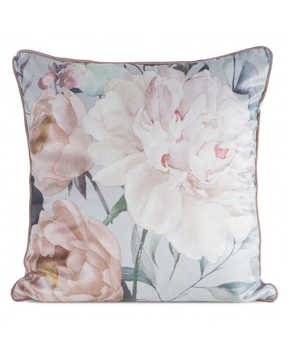 Poszewka velvet 45x45 Rosita 2 srebrna/różowa Eurofirany