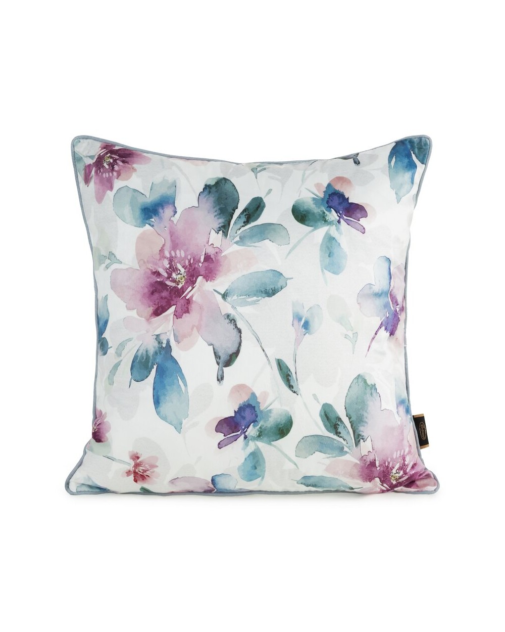 Poszewka velvet 45x45 Velvet 154 biała/turkusowa Eurofirany