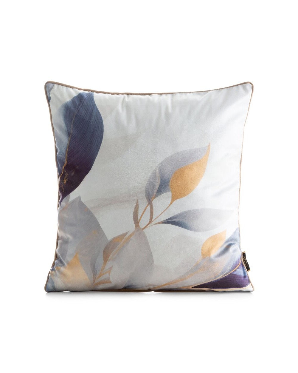 Poszewka velvet 45x45 Velvet 173 biała/złota Eurofirany