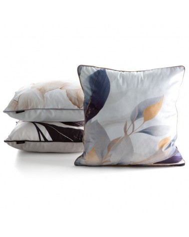 Poszewka velvet 45x45 Velvet 173 biała/złota Eurofirany