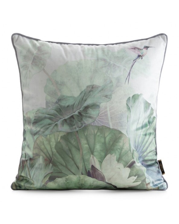 Poszewka velvet 45x45 Velvet 194 zielona/srebrna Eurofirany