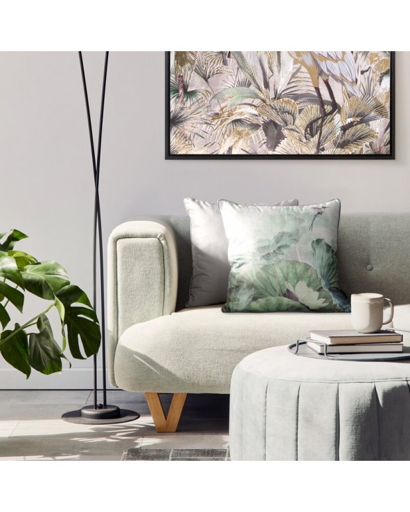 Poszewka velvet 45x45 Velvet 194 zielona/srebrna Eurofirany