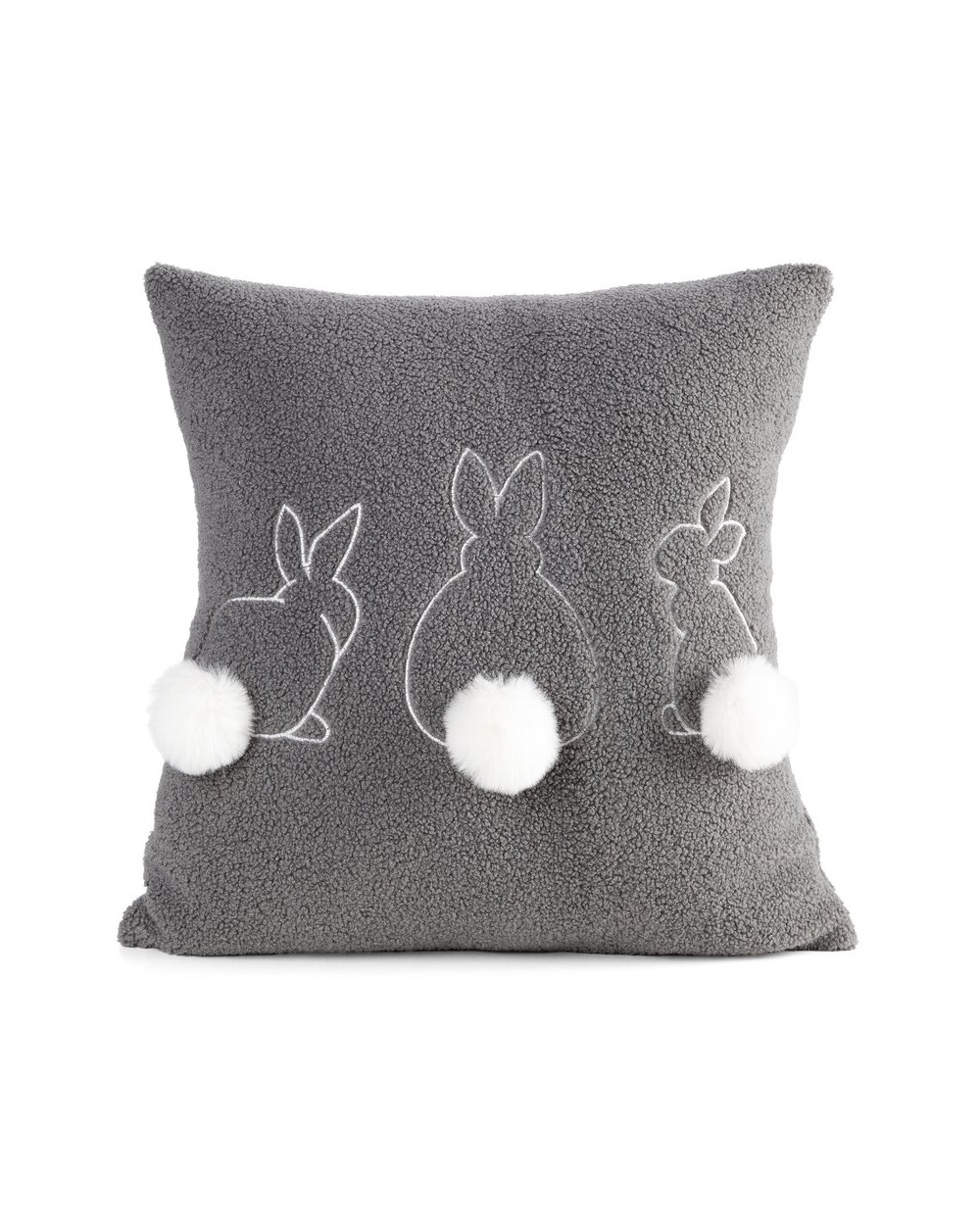 Poszewka wielkanocna 45x45 Wiosna 36 stalowa/biała Eurofirany