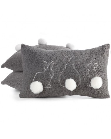 Poszewka wielkanocna 30x50 Wiosna 37 stalowa/biała Eurofirany