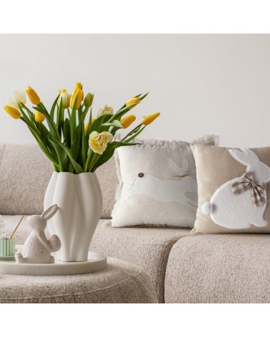 Poszewka wielkanocna 45x45 Wiosna 38 beżowa/kremowa Eurofirany