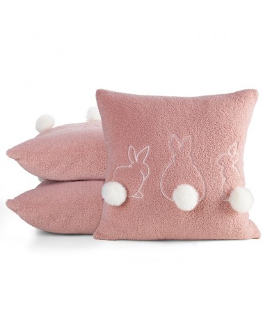 Poszewka wielkanocna 45x45 Wiosna 53 pudrowa/biała Eurofirany