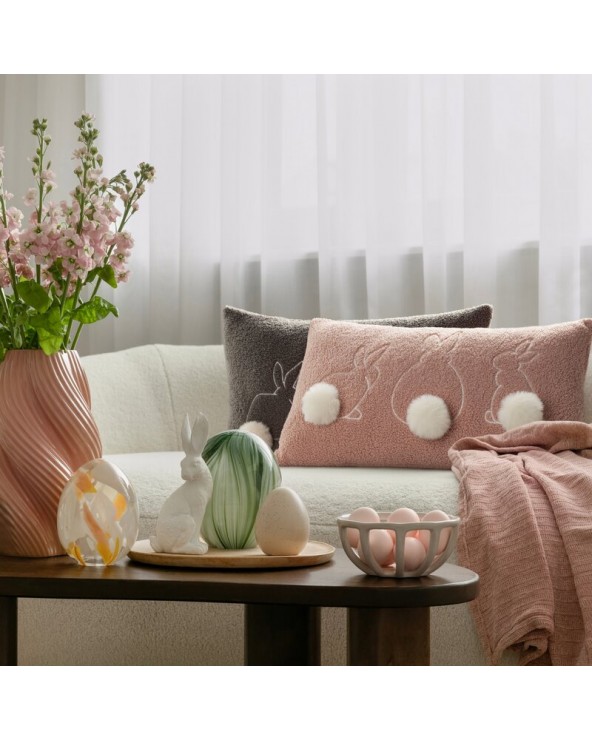 Poszewka wielkanocna 45x45 Wiosna 53 pudrowa/biała Eurofirany