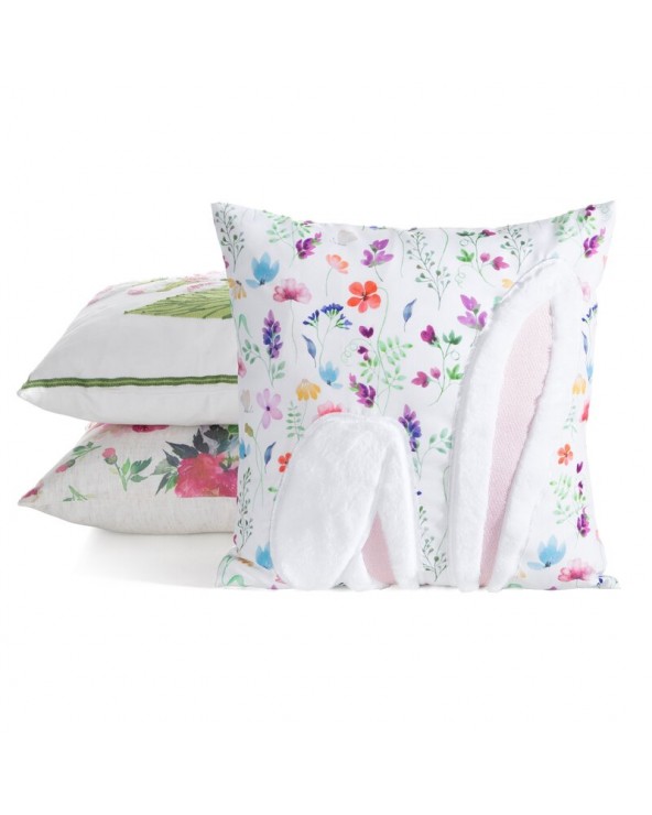 Poszewka wielkanocna 45x45 Wiosna 64 biała/pudrowa Eurofirany