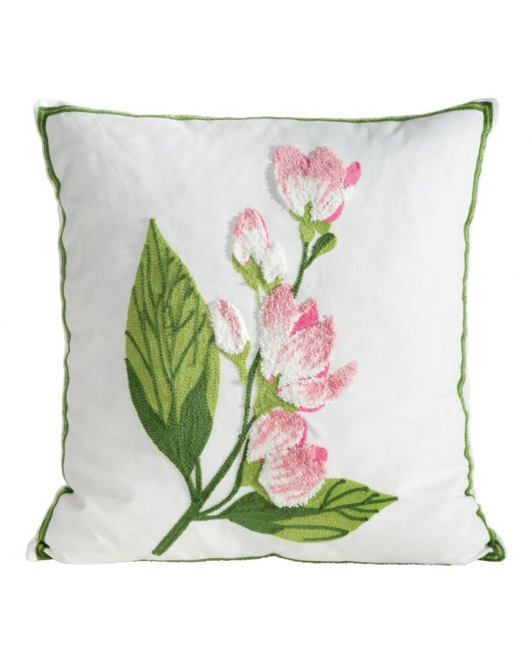 Poszewka wielkanocna 45x45 Wiosna 68 biała/zielona Eurofirany