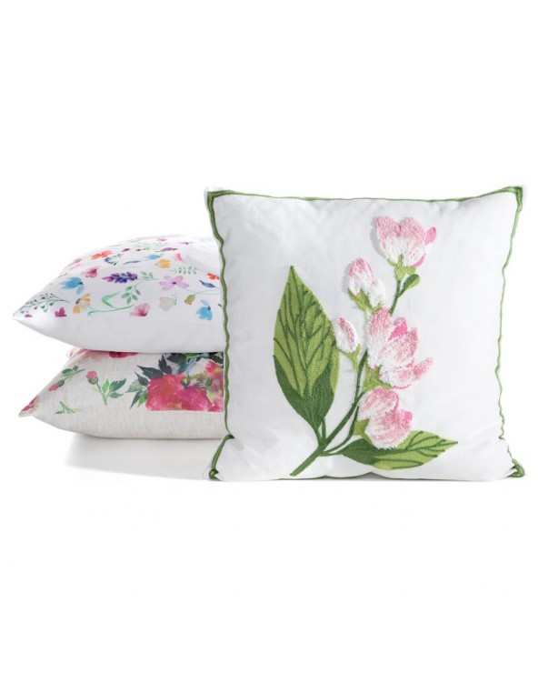 Poszewka wielkanocna 45x45 Wiosna 68 biała/zielona Eurofirany