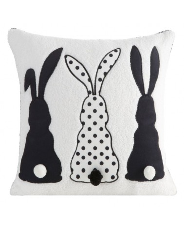 Poszewka wielkanocna 45x45 Wiosna czarna 4 Eurofirany