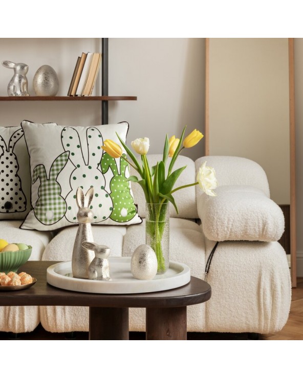 Poszewka wielkanocna velvet 45x45 Wiosna zielona 4 Eurofirany