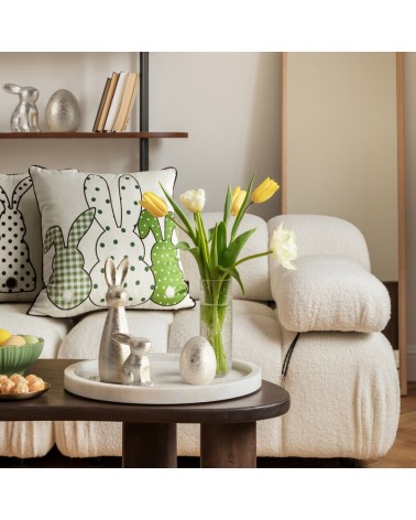 Poszewka wielkanocna velvet 45x45 Wiosna zielona 4 Eurofirany