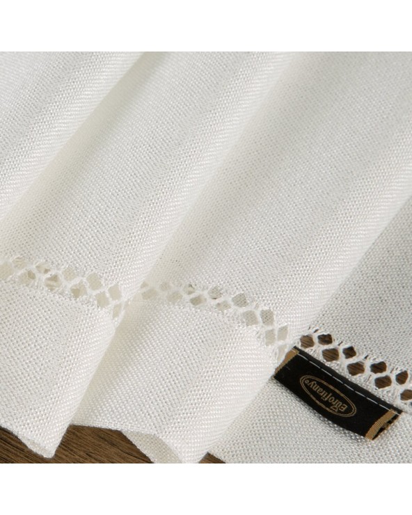 Obrus z mereżką 140x220 Emily biały Eurofirany