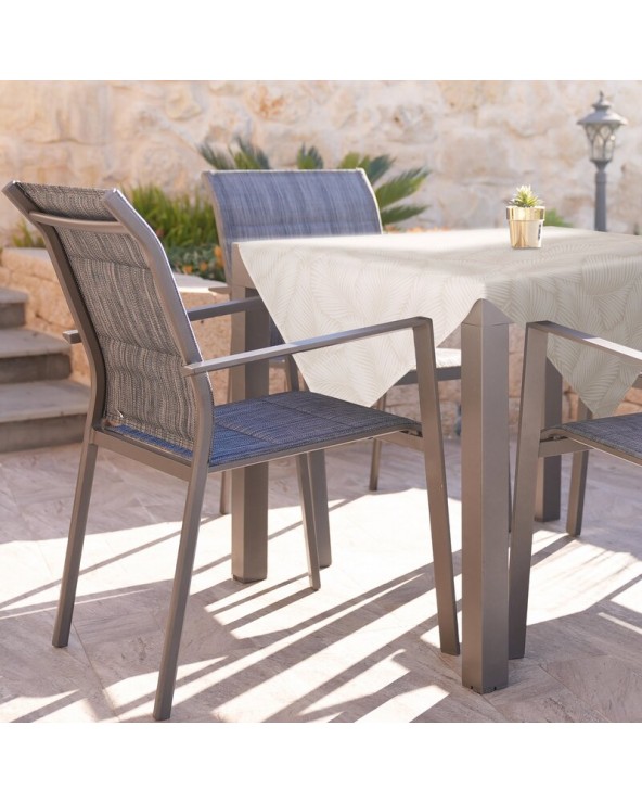 Obrus ogrodowy wodoodporny 85x85 Garden 11D beżowy/biały Eurofirany