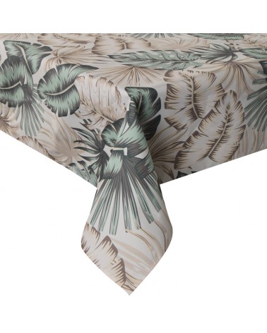 Obrus ogrodowy wodoodporny 140x220 Garden 13G kremowy/zielony Eurofirany