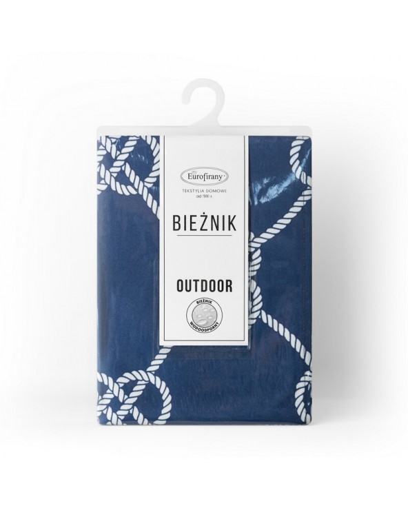 Bieżnik ogrodowy wodoodporny 40x140 Garden 15B granatowy/biały Eurofirany