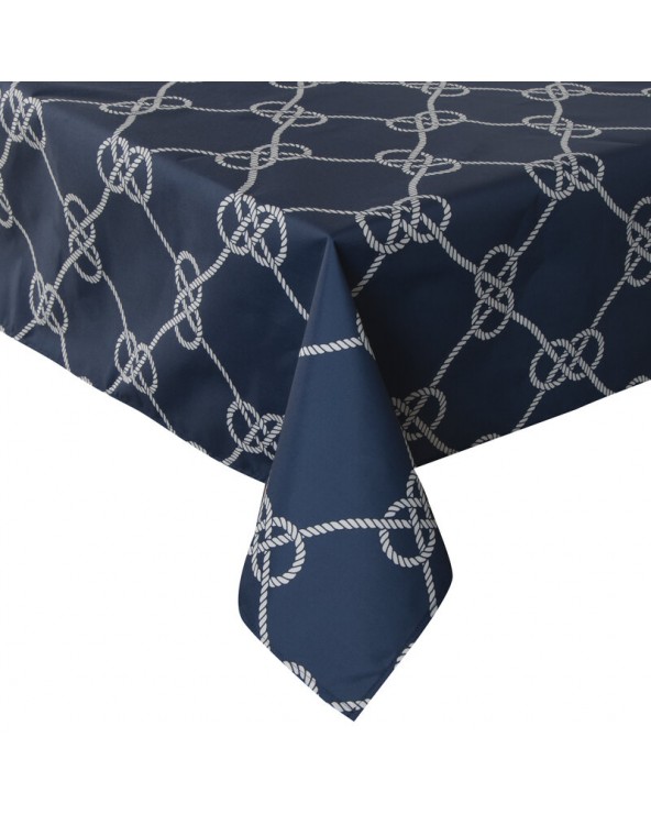 Obrus ogrodowy wodoodporny 140x220 Garden 15G granatowy/biały Eurofirany