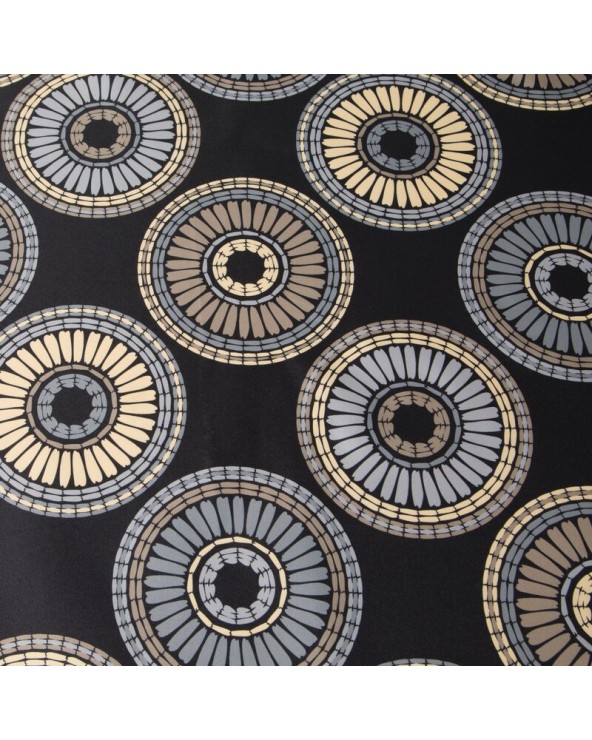 Obrus ogrodowy wodoodporny okrągły 150cm Garden 19E czarny/biały Eurofirany