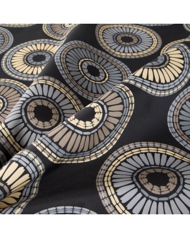 Obrus ogrodowy wodoodporny okrągły 150cm Garden 19E czarny/biały Eurofirany