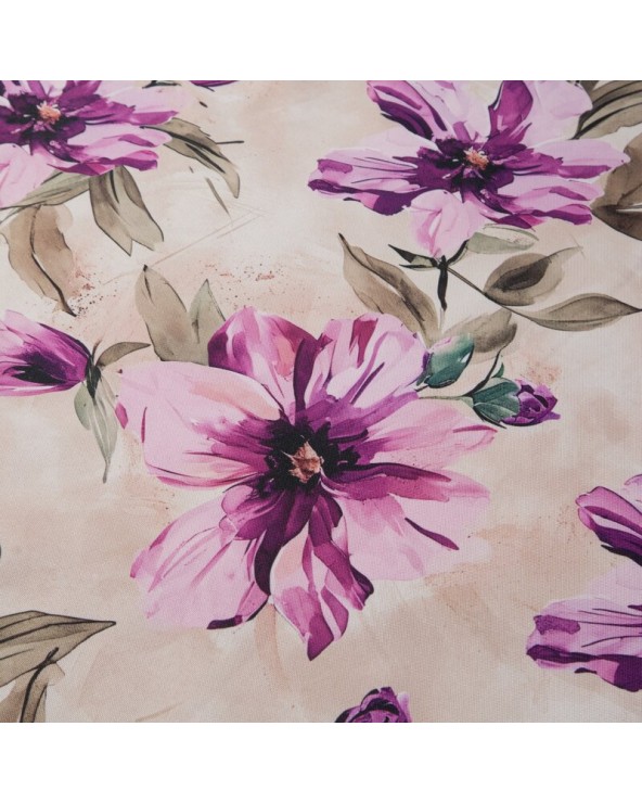 Bieżnik ogrodowy wodoodporny 40x180 Garden 29B kremowy/różowy Eurofirany