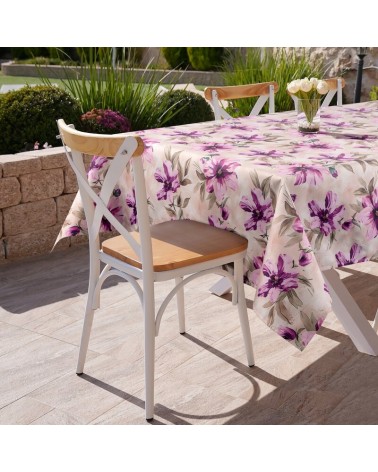 Obrus ogrodowy wodoodporny 85x85 Garden 29D kremowy/różowy Eurofirany