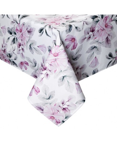Obrus ogrodowy wodoodporny 140x220 Garden 30G biały/różowy Eurofirany