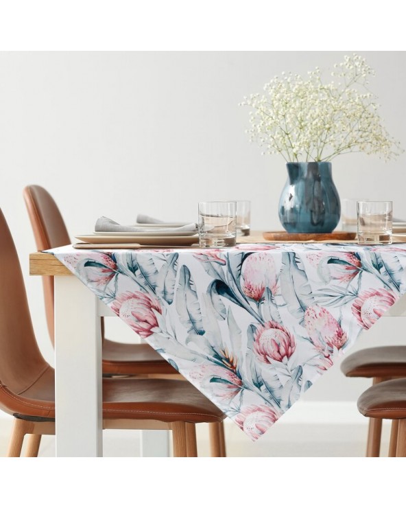 Obrus ogrodowy wodoodporny 85x85 Garden 32D biały/niebieski Eurofirany