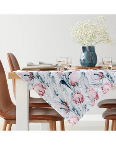 Obrus ogrodowy wodoodporny 85x85 Garden 32D biały/niebieski Eurofirany