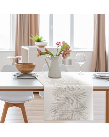 Bieżnik z lnem 40x140 Ines beżowy Eurofirany