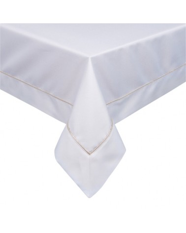 Obrus 145x350 Madele biały/złoty Eurofirany