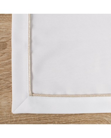 Obrus 145x350 Madele biały/złoty Eurofirany