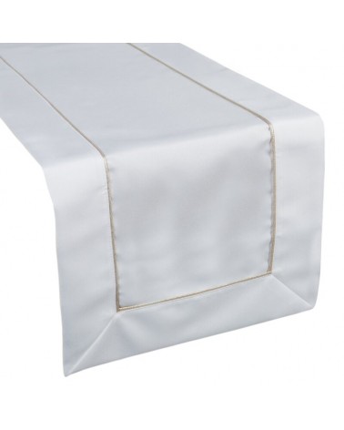 Bieżnik 40x180 Madele biały/złoty Eurofirany